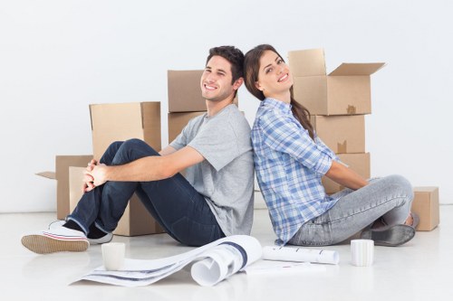 Modern moving trucks available in Docklands