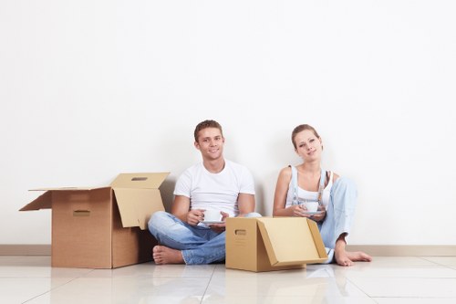Professional movers handling home relocation in Docklands